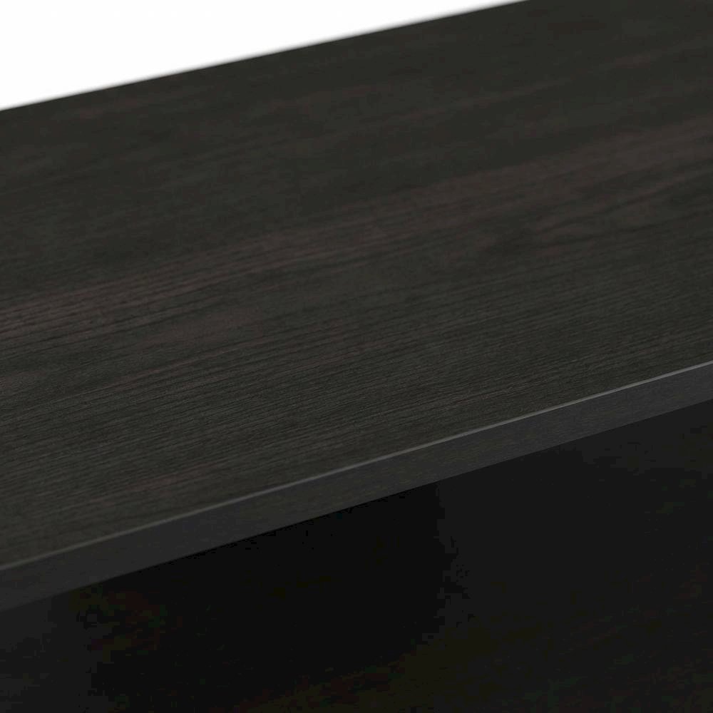 Wooden 3-Tier TV Stand in Espresso, Black, TVs up to 40 inches, ample storage. Picture 5