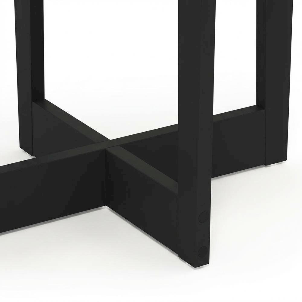 Grey oval end table with stylish French oak finish and modern design. Picture 6