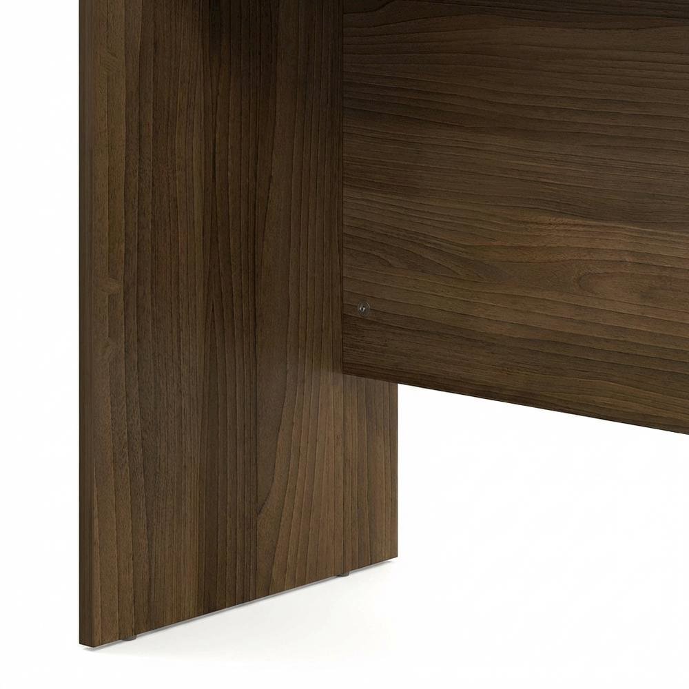 Modern Walnut 35-Inch Rectangular Desk Return For Executive Office Space. Picture 6