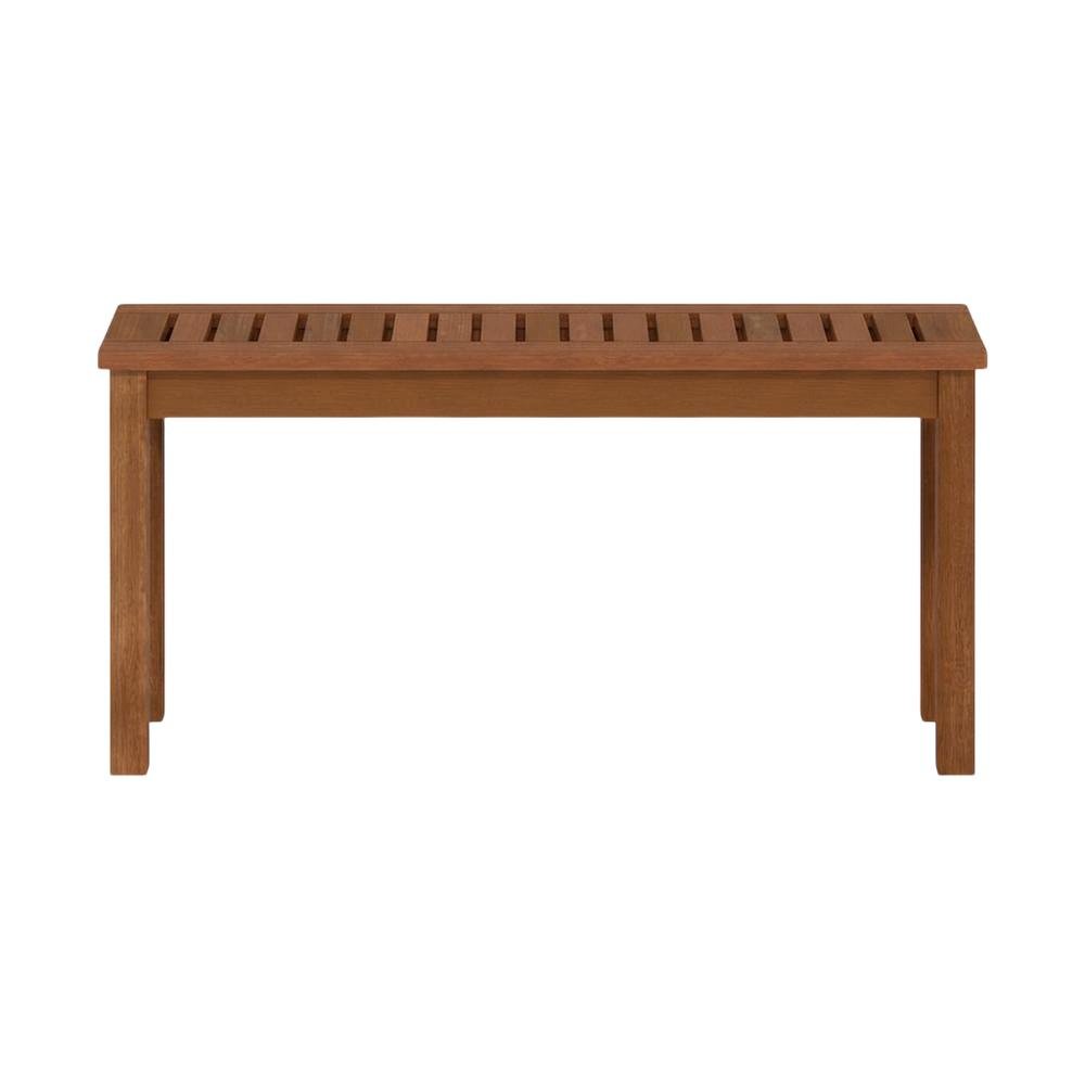 Light Wood Outdoor Garden Bench For Patio And Deck Seating. Picture 4