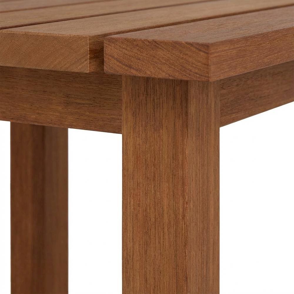 Teak Oil Outdoor Patio End Table In Finish For Garden, Porch. Picture 6
