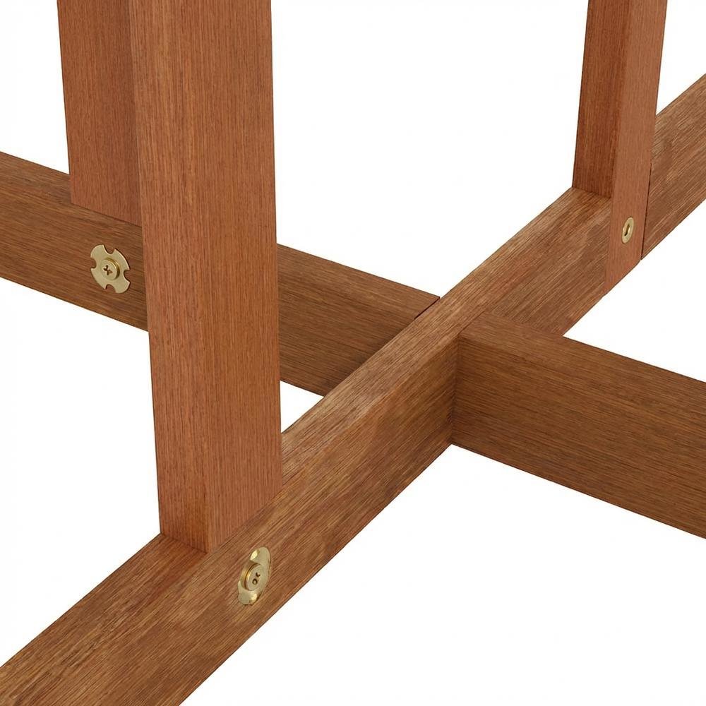 Teak Oil Hardwood Outdoor Patio Bar Table with Natural Finish for Backyard. Picture 6