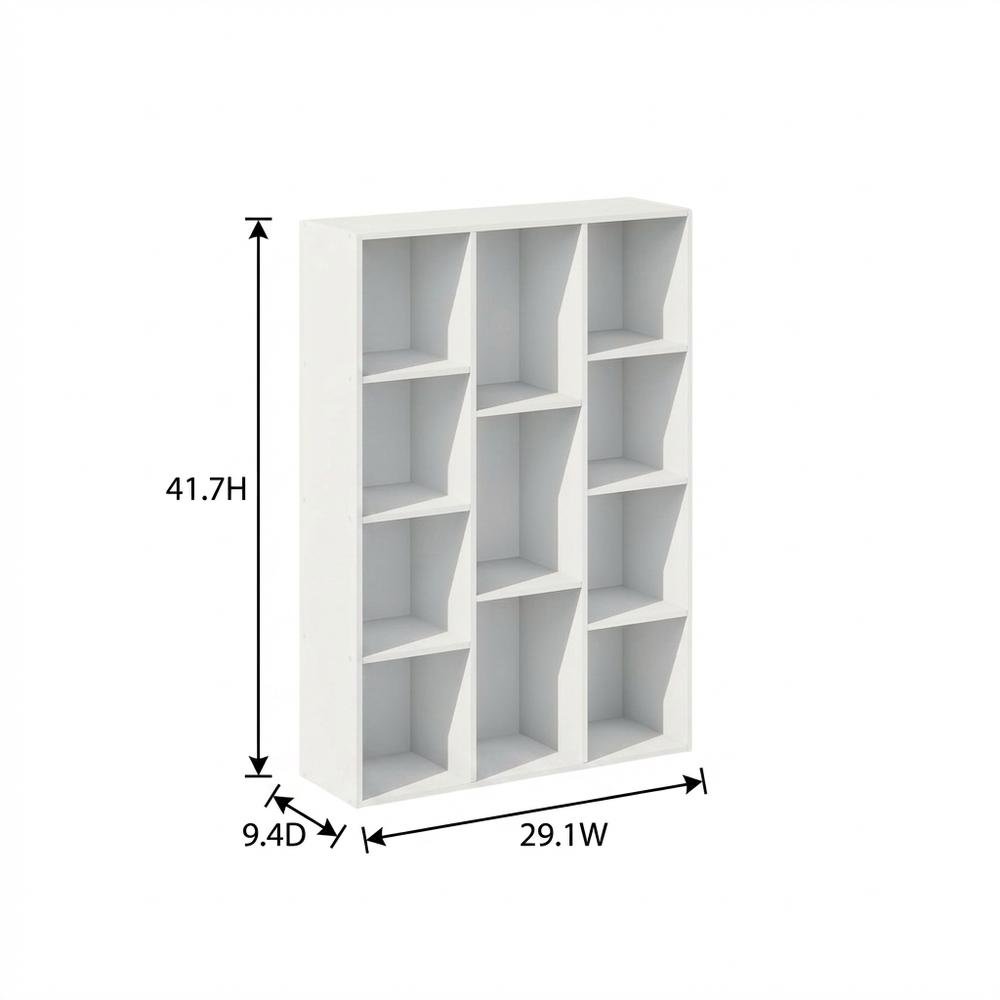 White 11-Cube Open Shelf Storage Organizer, 29 Inch Wide, Closet. Picture 7