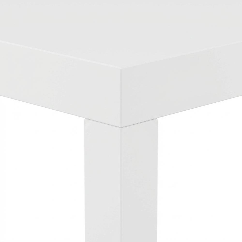 White, Side Table, Quality Build, Durable Wood Frame. Picture 6