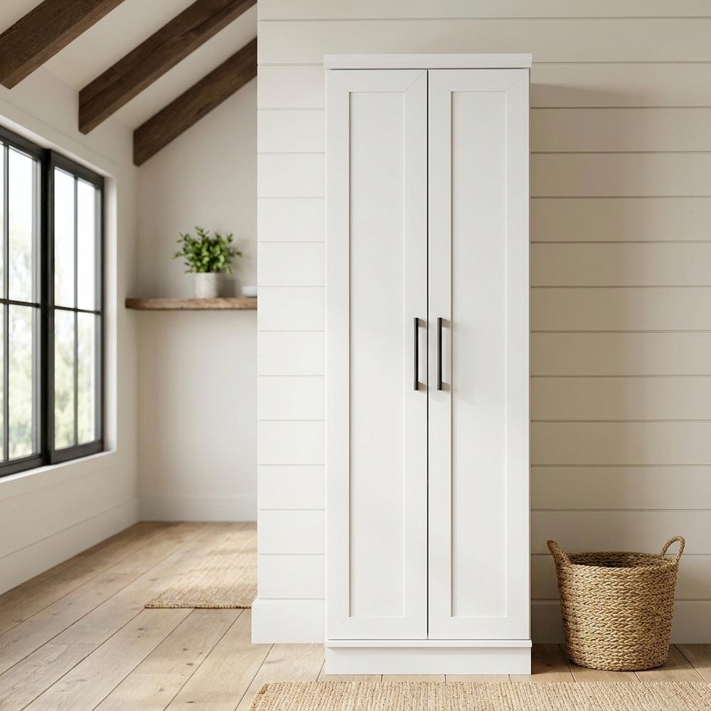 White Tall Multipurpose Storage Cabinet, Pantry Tower. Picture 3