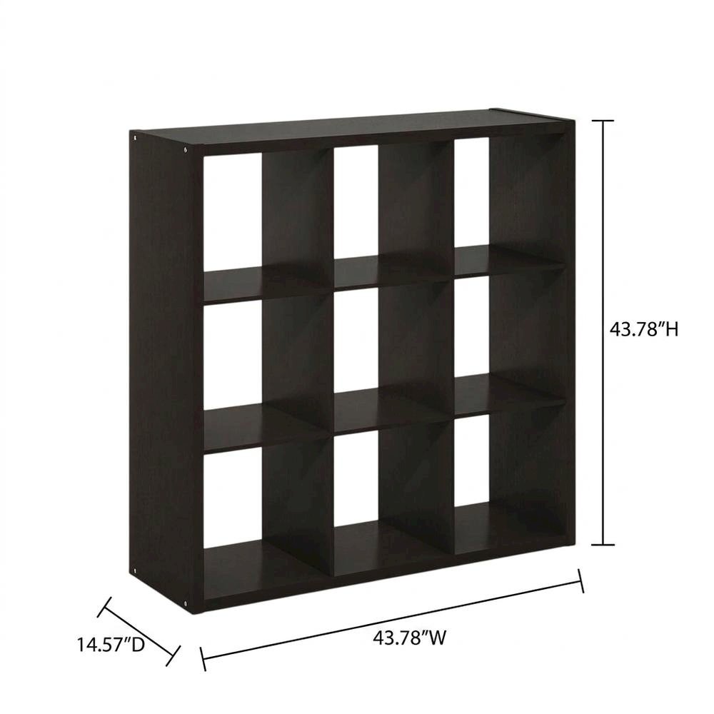 Brown 9-Cube Open Storage Organizer, Modular Shelving Unit. Picture 7