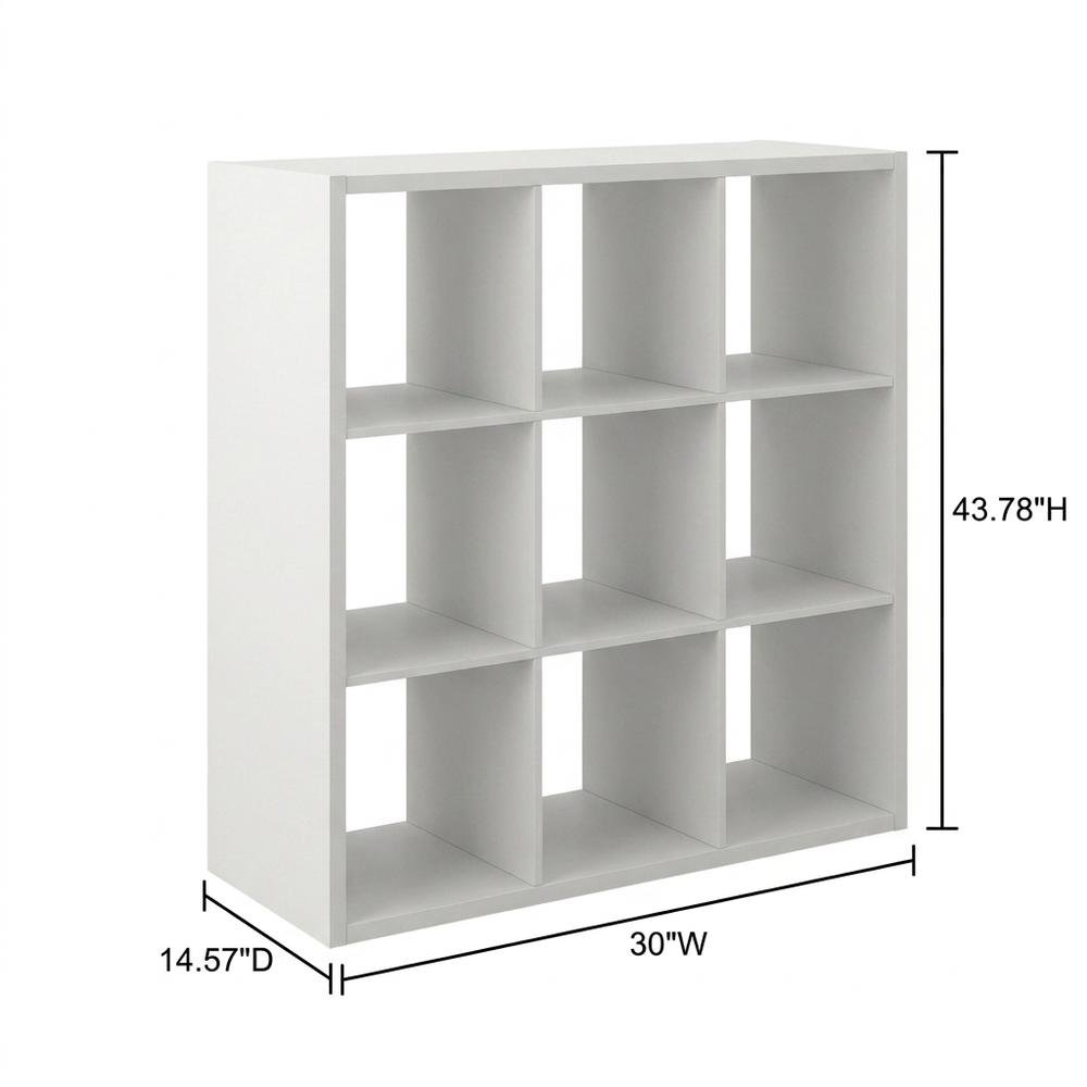 Gray Wood Open Back Closet Storage Organizer Shelf Cabinet Unit. Picture 7
