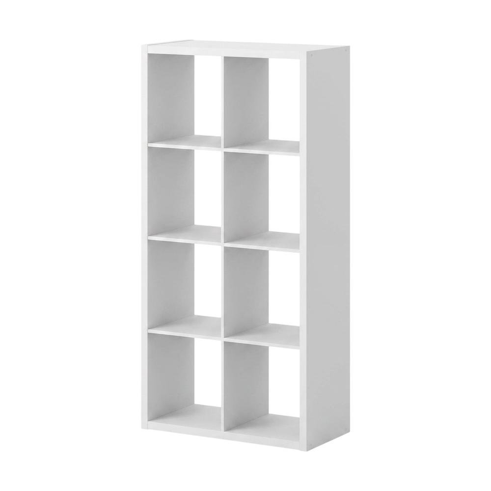 White Wood Open Back Extra Tall Closet Storage Organizer Shelf. Picture 1