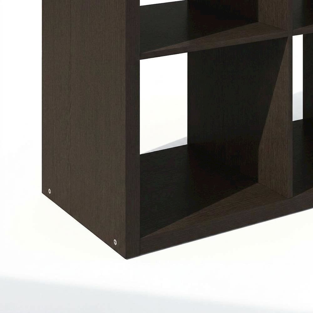 Black Wood Open Back Extra Tall Closet Storage Organizer Shelf. Picture 6