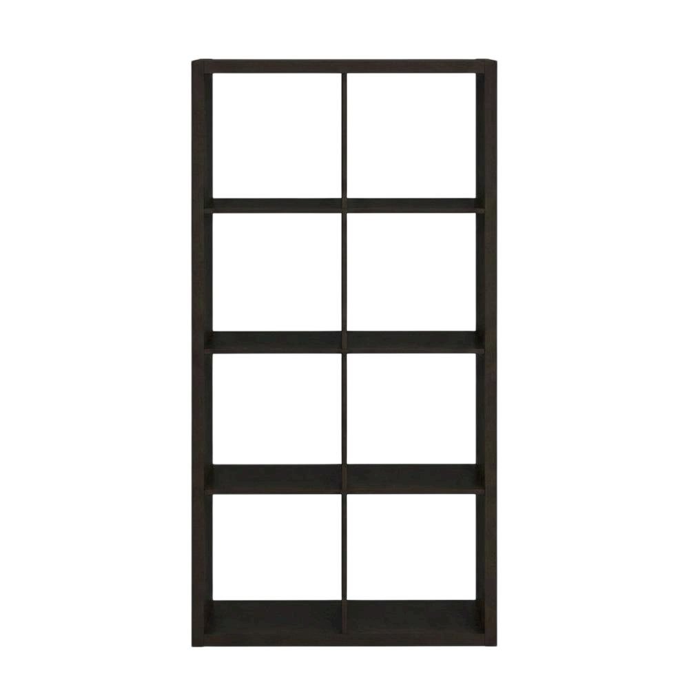 Black Wood Open Back Extra Tall Closet Storage Organizer Shelf. Picture 4