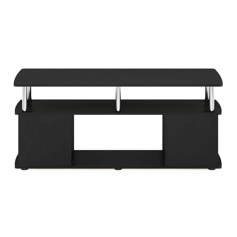 Coffee Table with Storage Shelf, Center Table with Bottom Shelf,Dark Americano. Picture 1