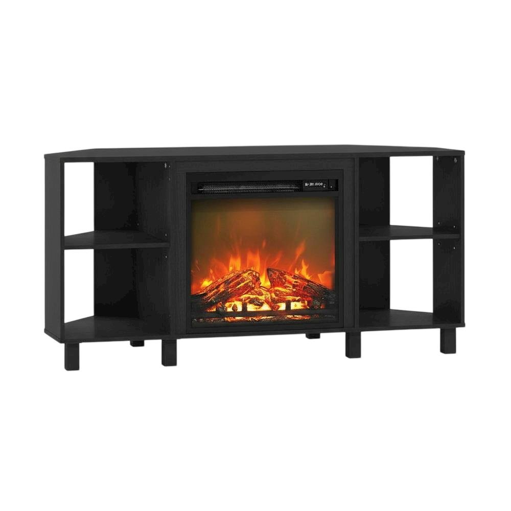 Wood TV stand with metal legs for 55-inch TVs, modern design, Americano. Picture 4
