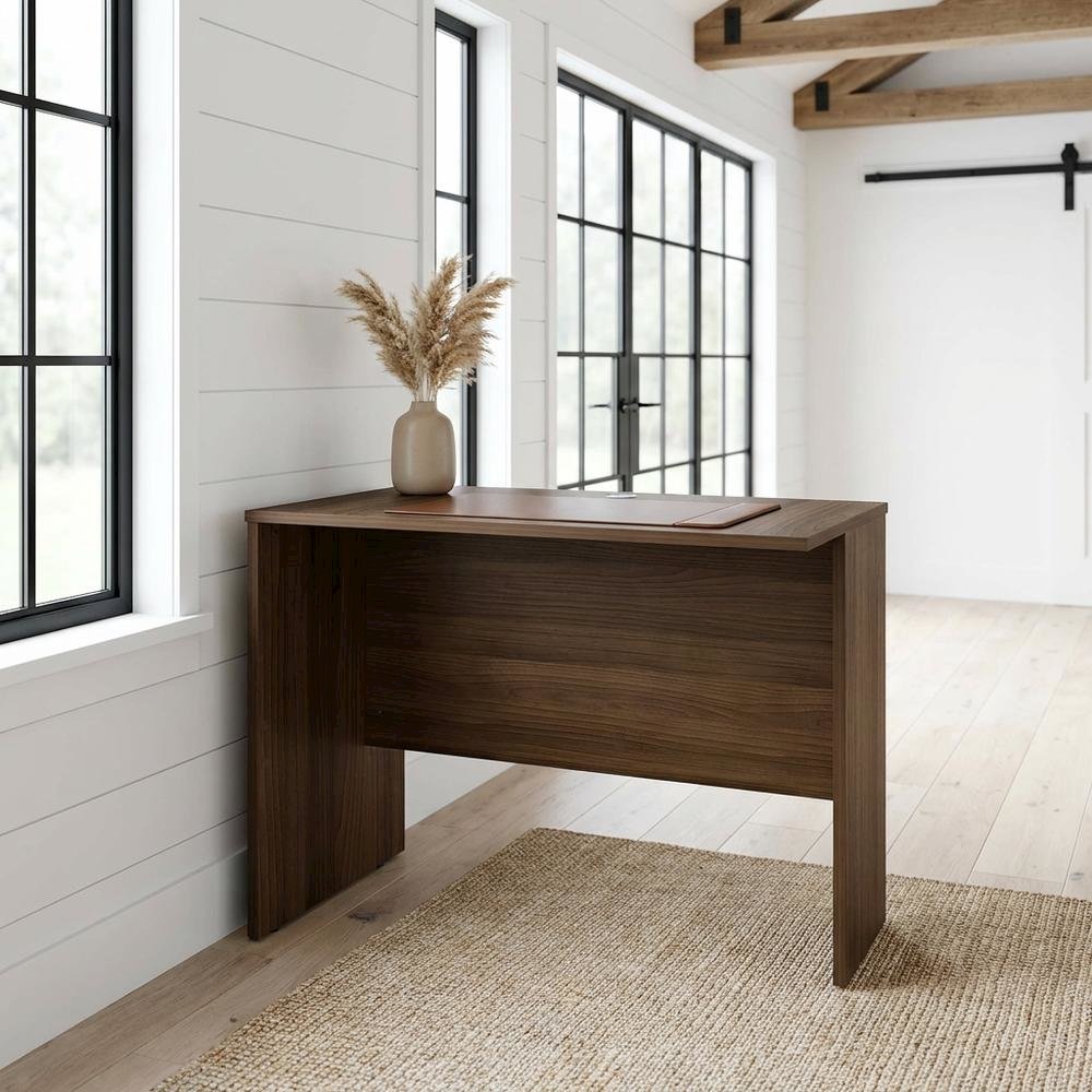 Modern Walnut 35-Inch Rectangular Desk Return For Executive Office Space. Picture 2