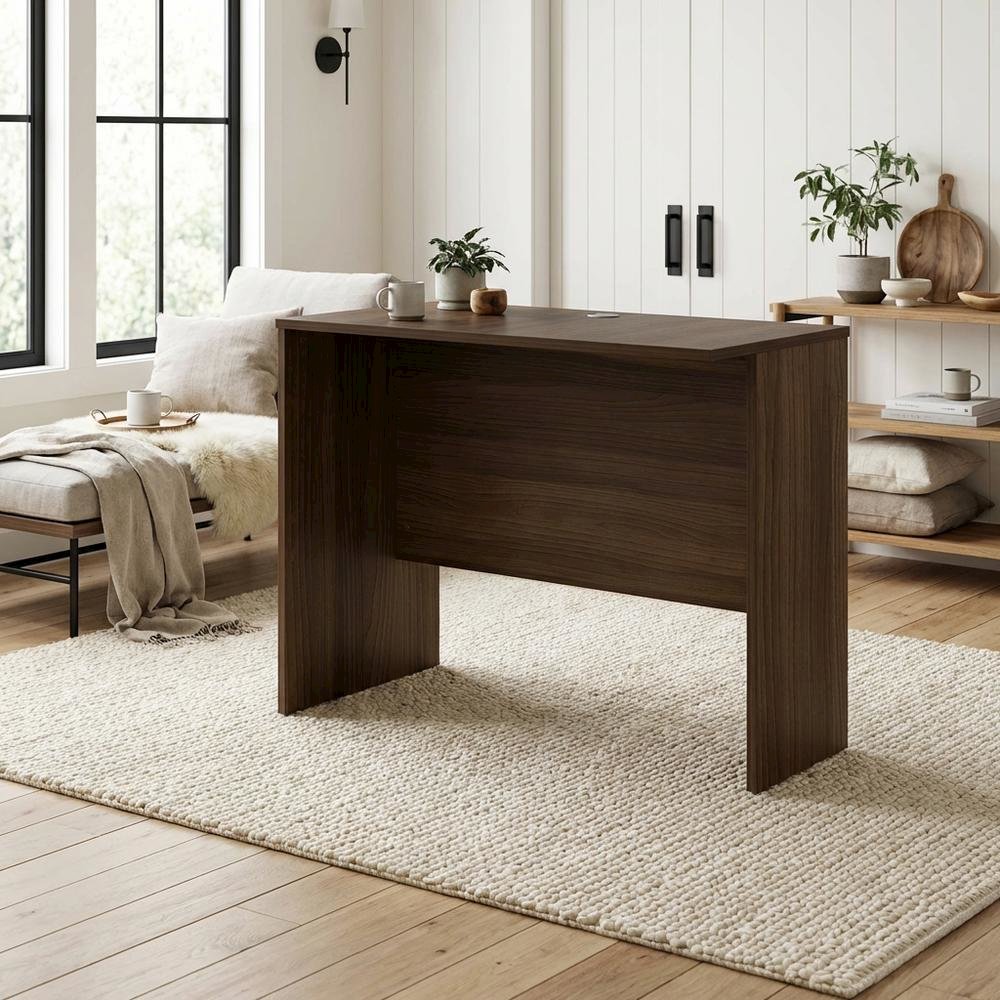 Modern Walnut 35-Inch Rectangular Desk Return For Executive Office Space. Picture 3