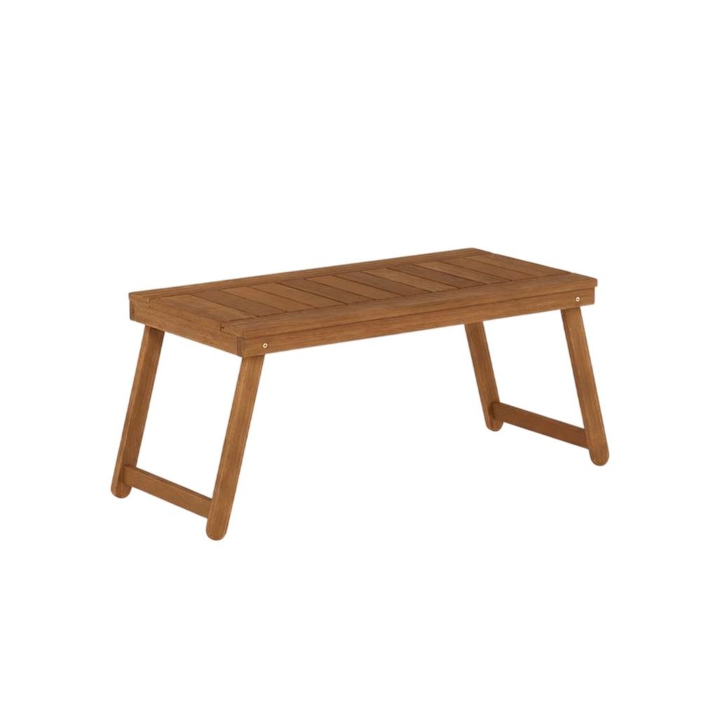 Portable Hardwood Folding Coffee Table, Outdoor Bistro Setting, Sturdy Design. Picture 1