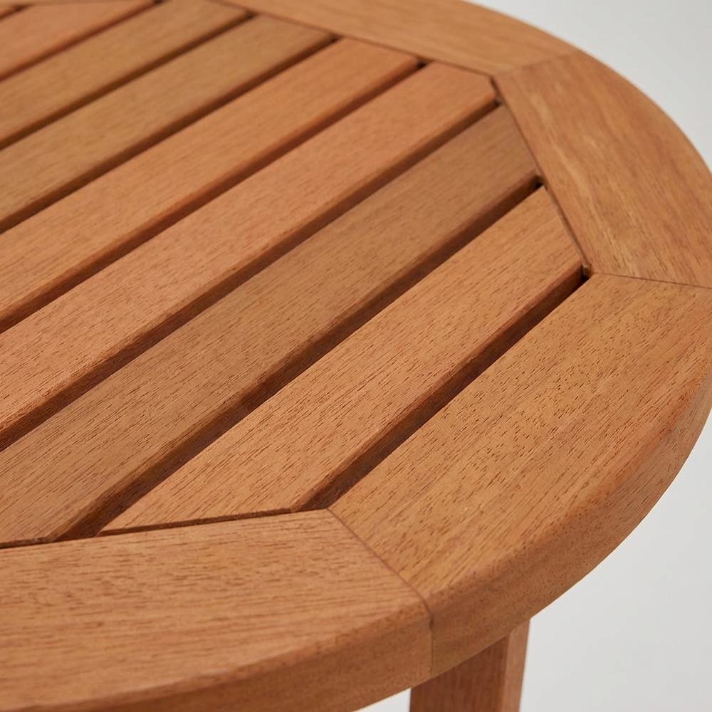 Teak Oil Hardwood Outdoor Patio Bar Table with Natural Finish for Backyard. Picture 5