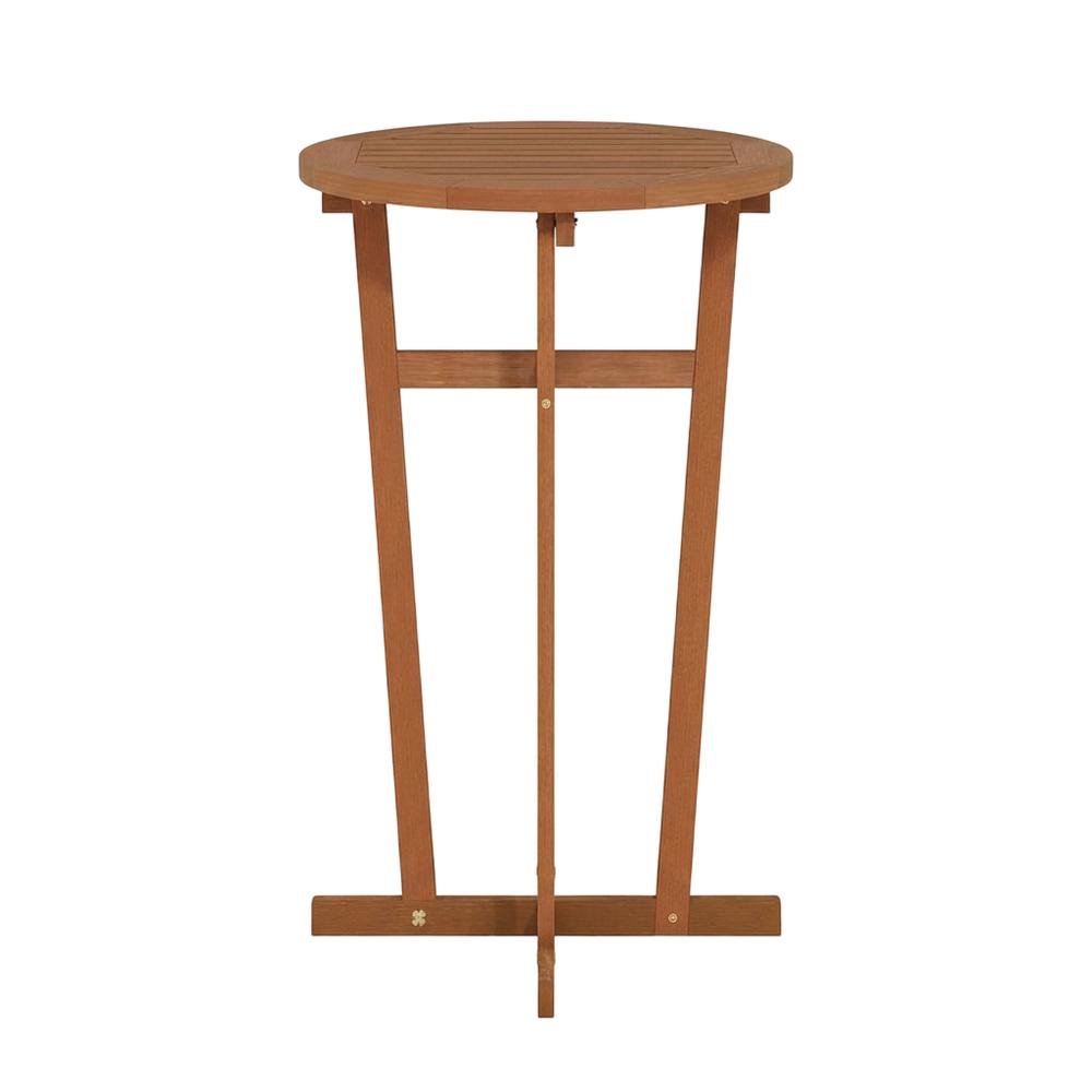 Teak Oil Hardwood Outdoor Patio Bar Table with Natural Finish for Backyard. Picture 4