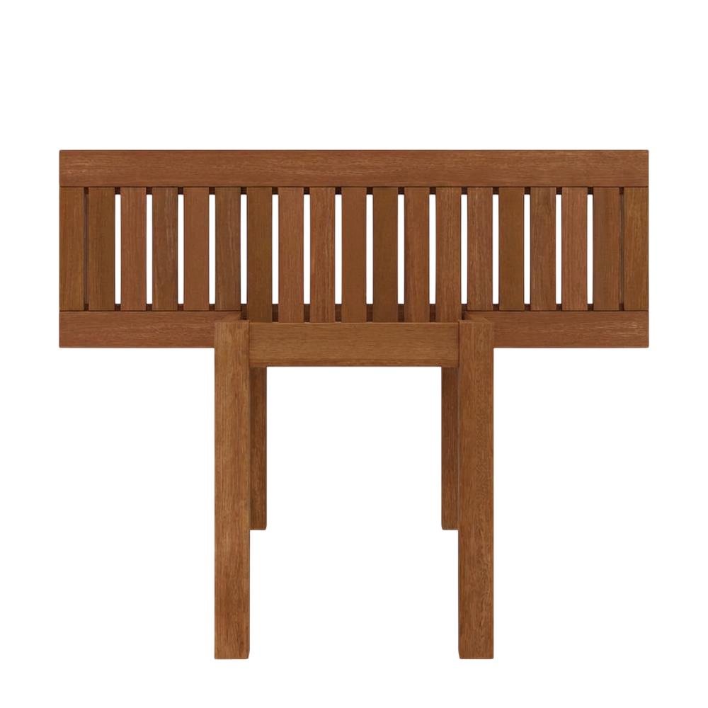 Teak Oil Hardwood Outdoor Backless Bench With Neutral Finish For Patio Use. Picture 4