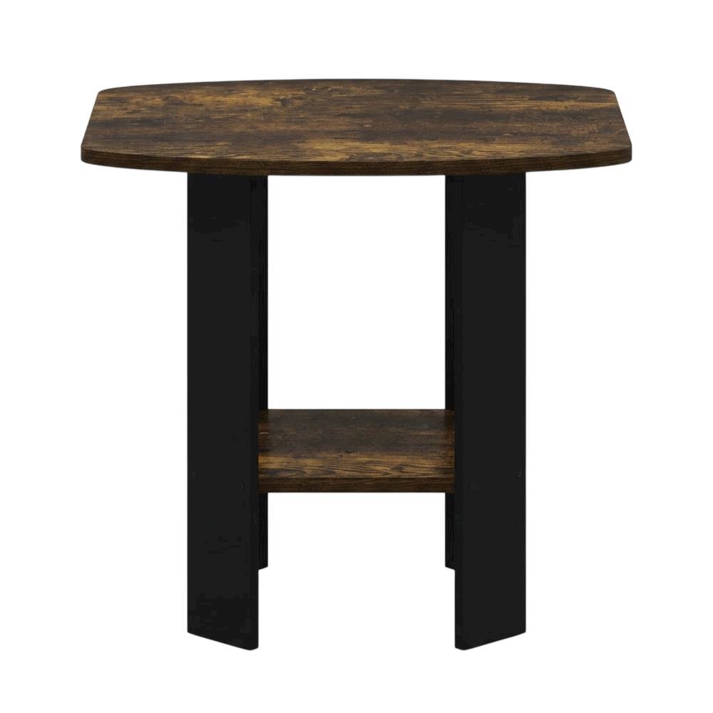 Amber Pine and Black Finish Accent End Table for Living Room. Picture 4