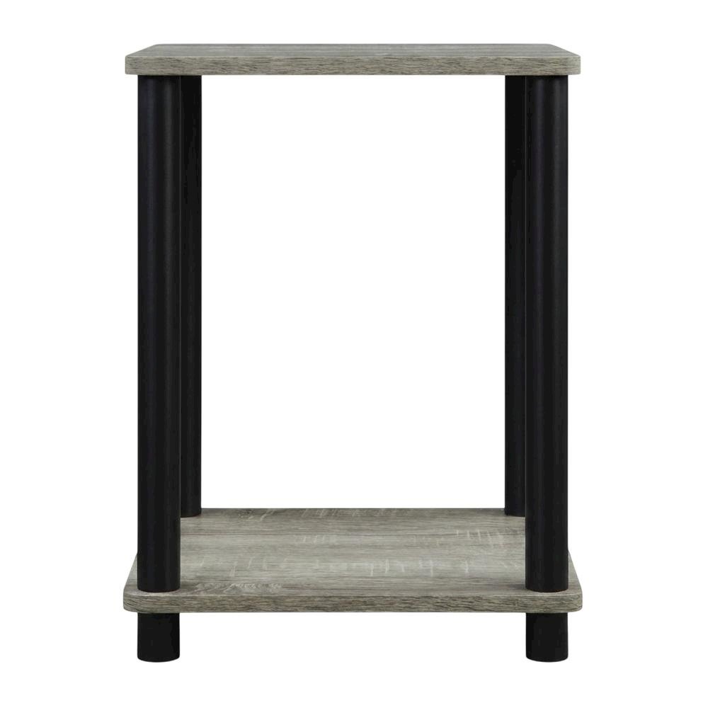 French Oak Grey and Black End Table with Modern Style. Picture 4