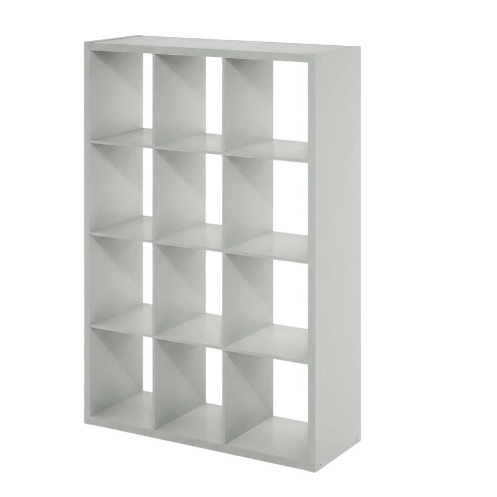 Gray 8-Cube Open Storage Organizer, Modular Shelving Unit. Picture 1