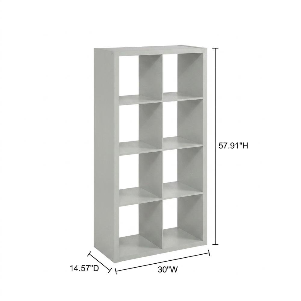 Gray 8-Cube Open Storage Organizer, Modular Shelving Unit. Picture 7