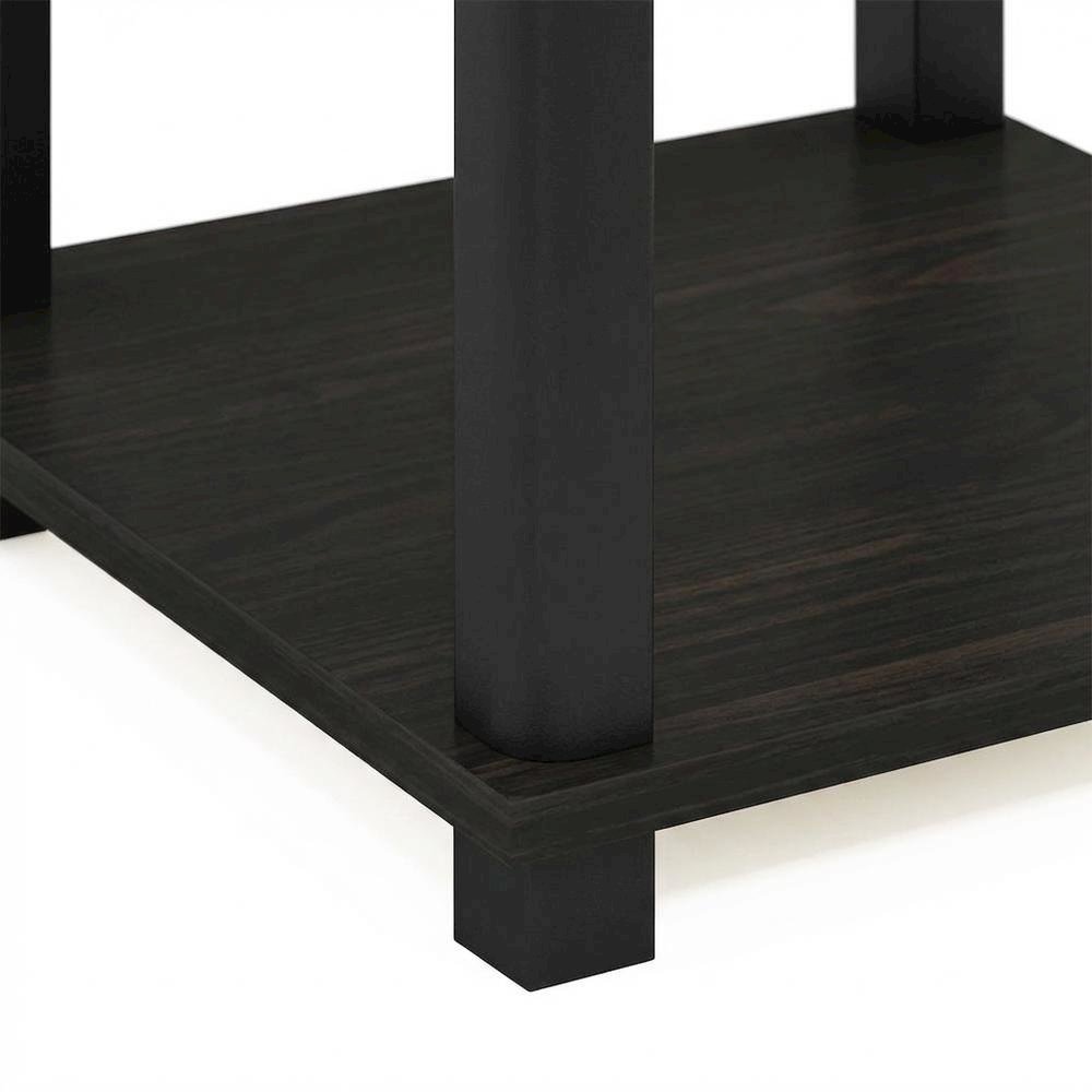 Espresso, End Side Table, Open Shelf, Quality Build. Picture 5