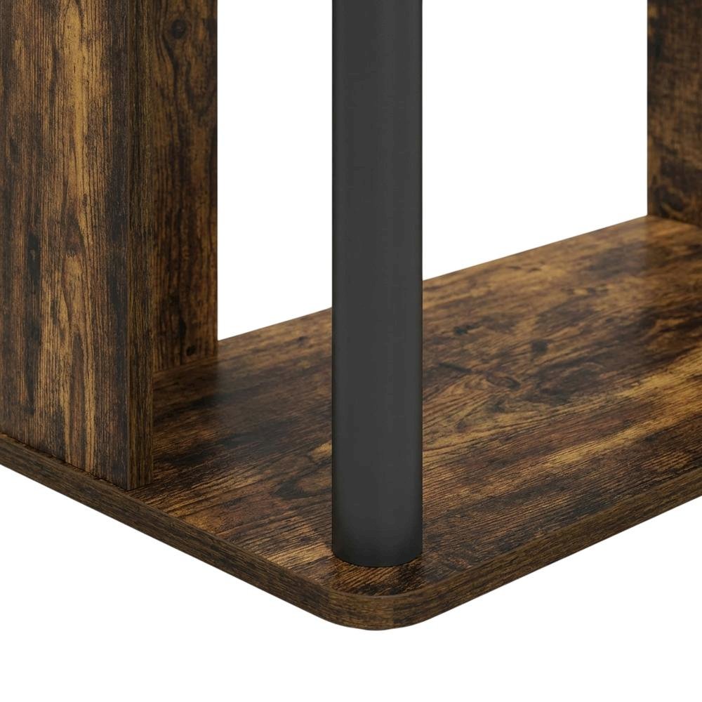 Wooden TV stand with black and amber pine finish for TVs up to 65 inches. Picture 6