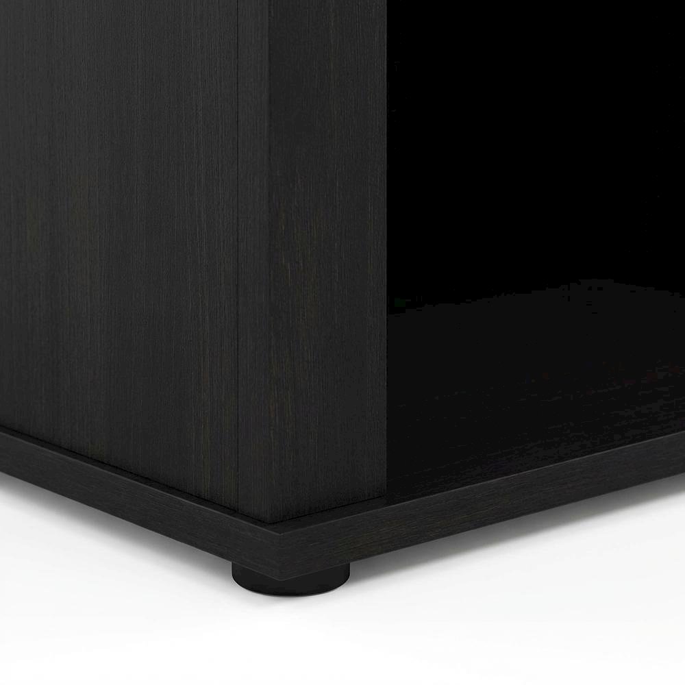 Wood TV stand, fireplace, Americano finish, modern design, multi-functional. Picture 6