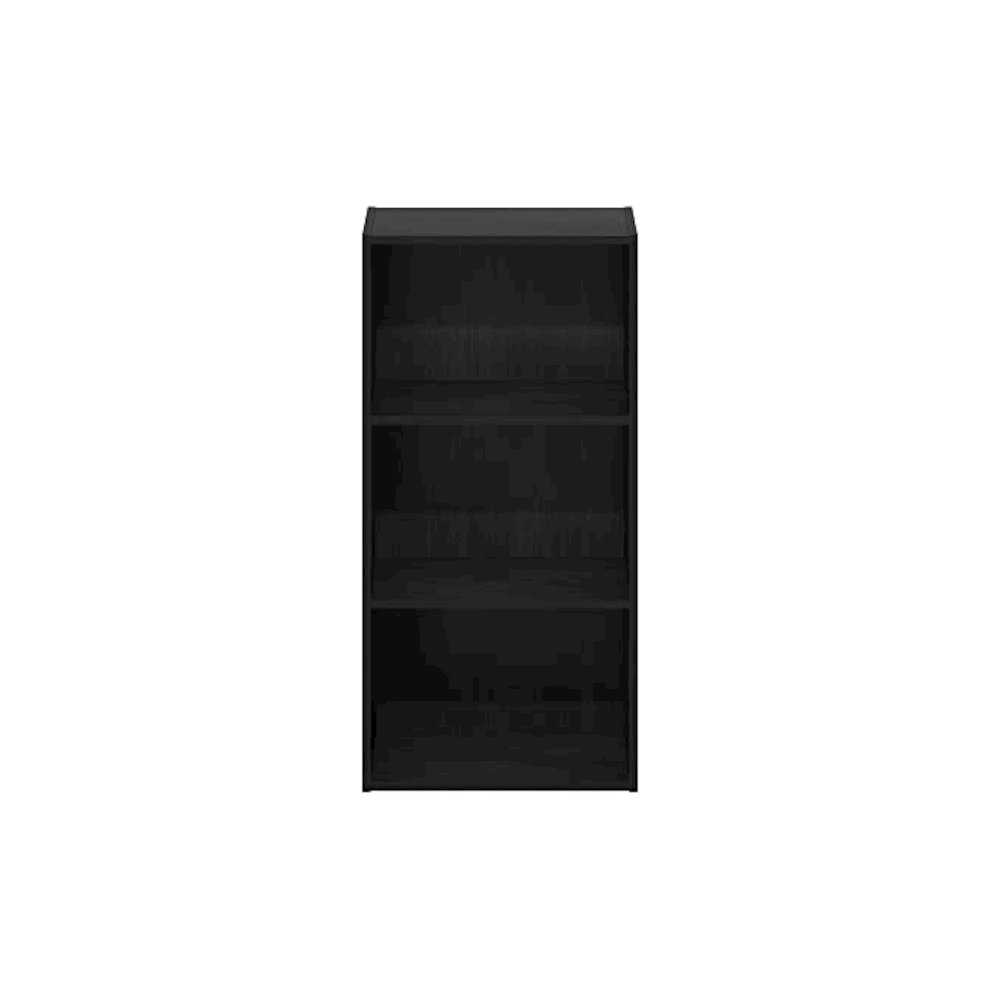 Furinno Luder 3-Tier Open Shelf Bookcase, Blackwood. Picture 4
