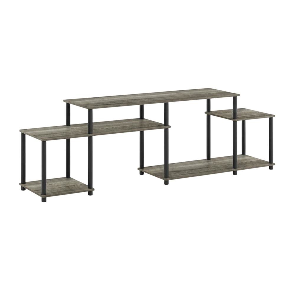 Wood TV stand for 55-inch screens with modern design and durable construction. Picture 1