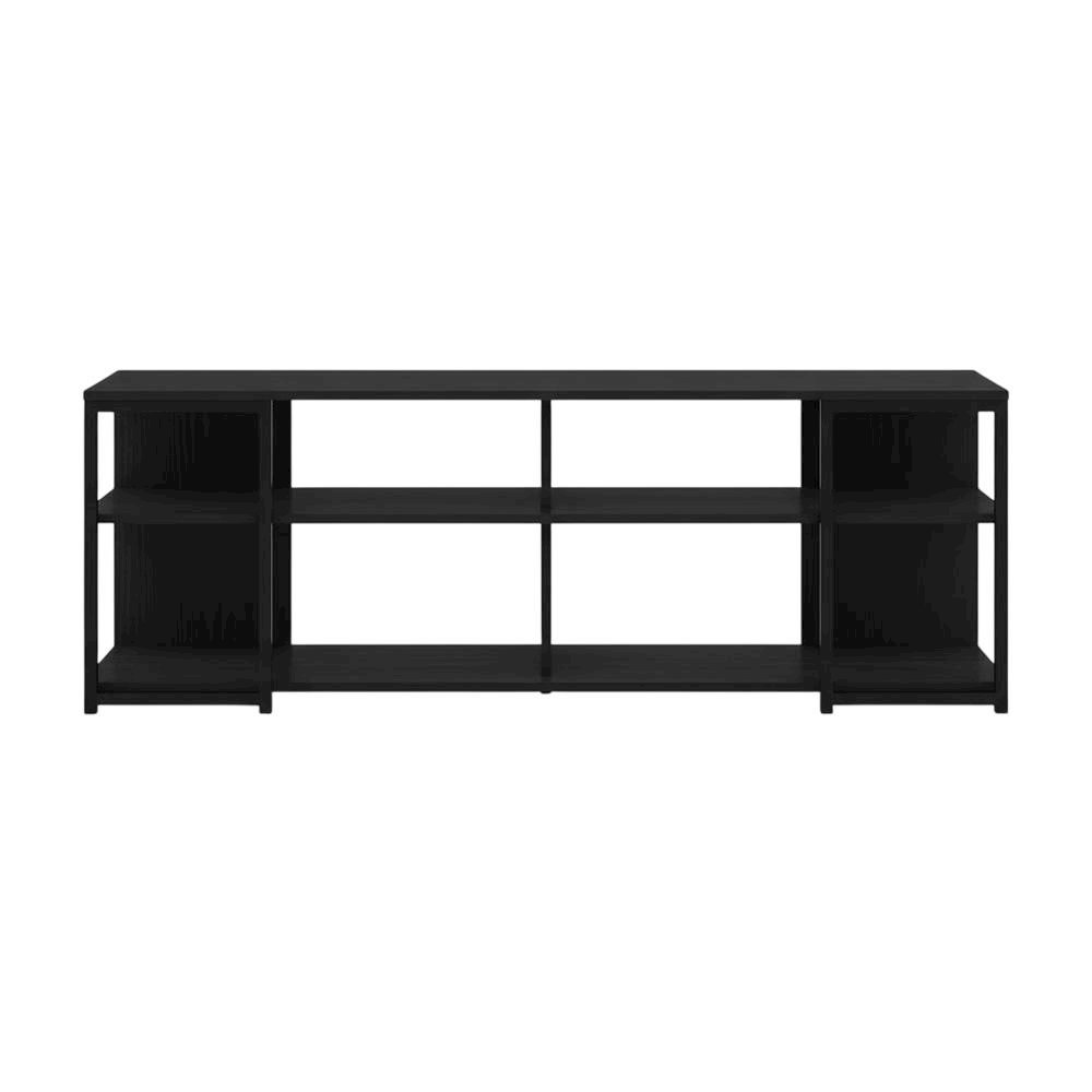 Modern TV Stand for 65-Inch Screens with Metal and Wood Finish. Picture 4
