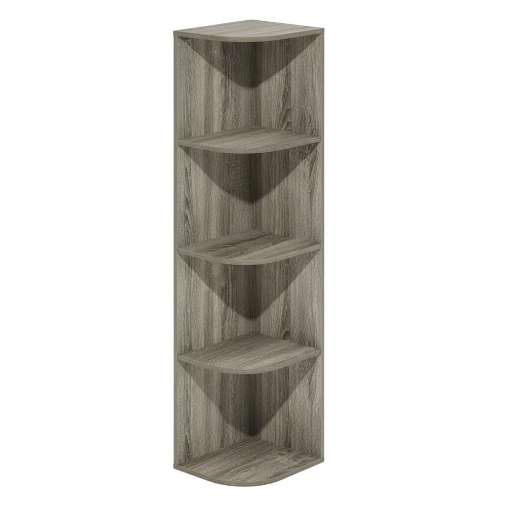 Corner Storage Bookcase with French Oak Finish for Living Spaces. Picture 4