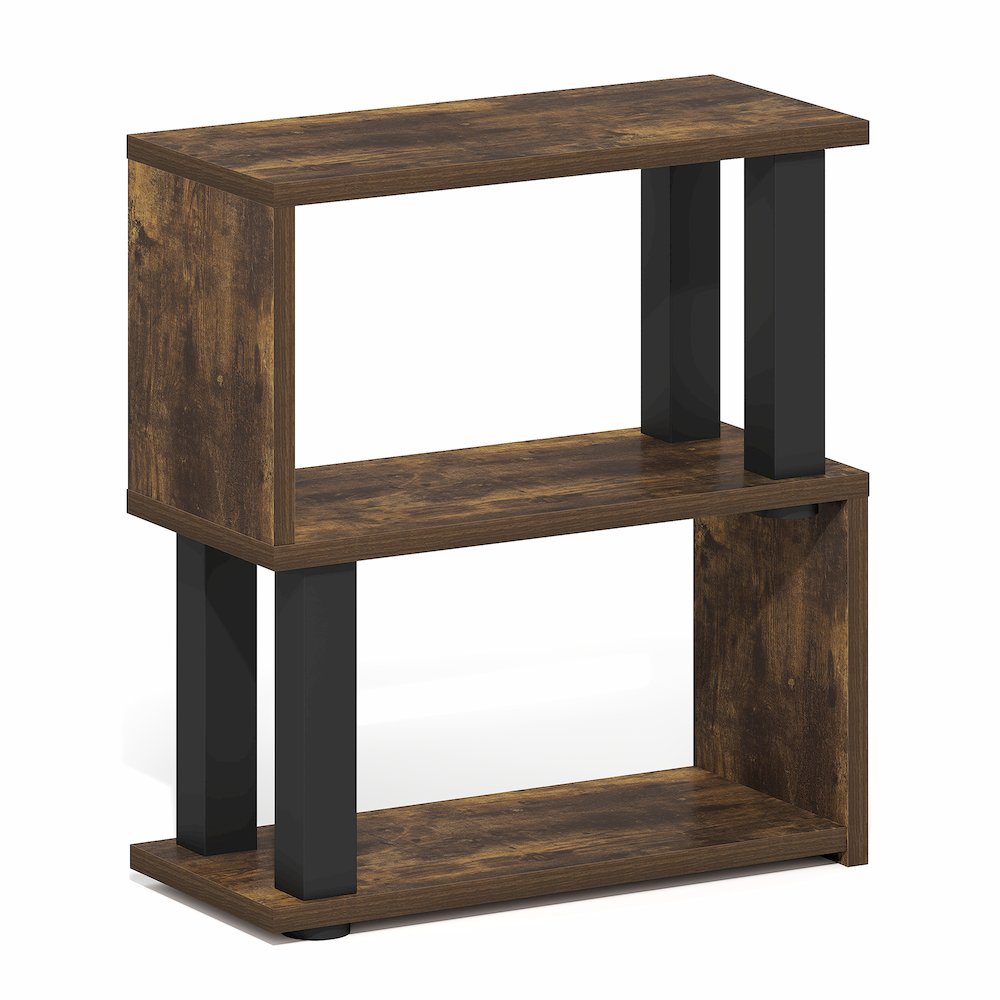 TURN-N-TUBE 3-Tier Corner Desk Organizer, Desktop Shelf, Amber Pine. Picture 5