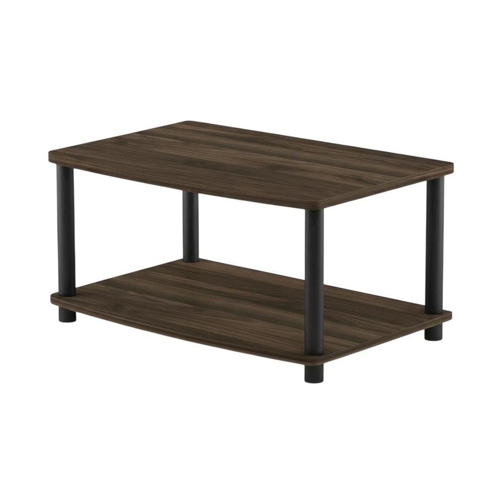 Wooden TV stand with elevated design and no tools required. Picture 1