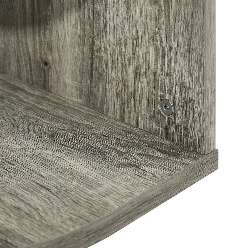 Corner Storage Bookcase with French Oak Finish for Living Spaces. Picture 6