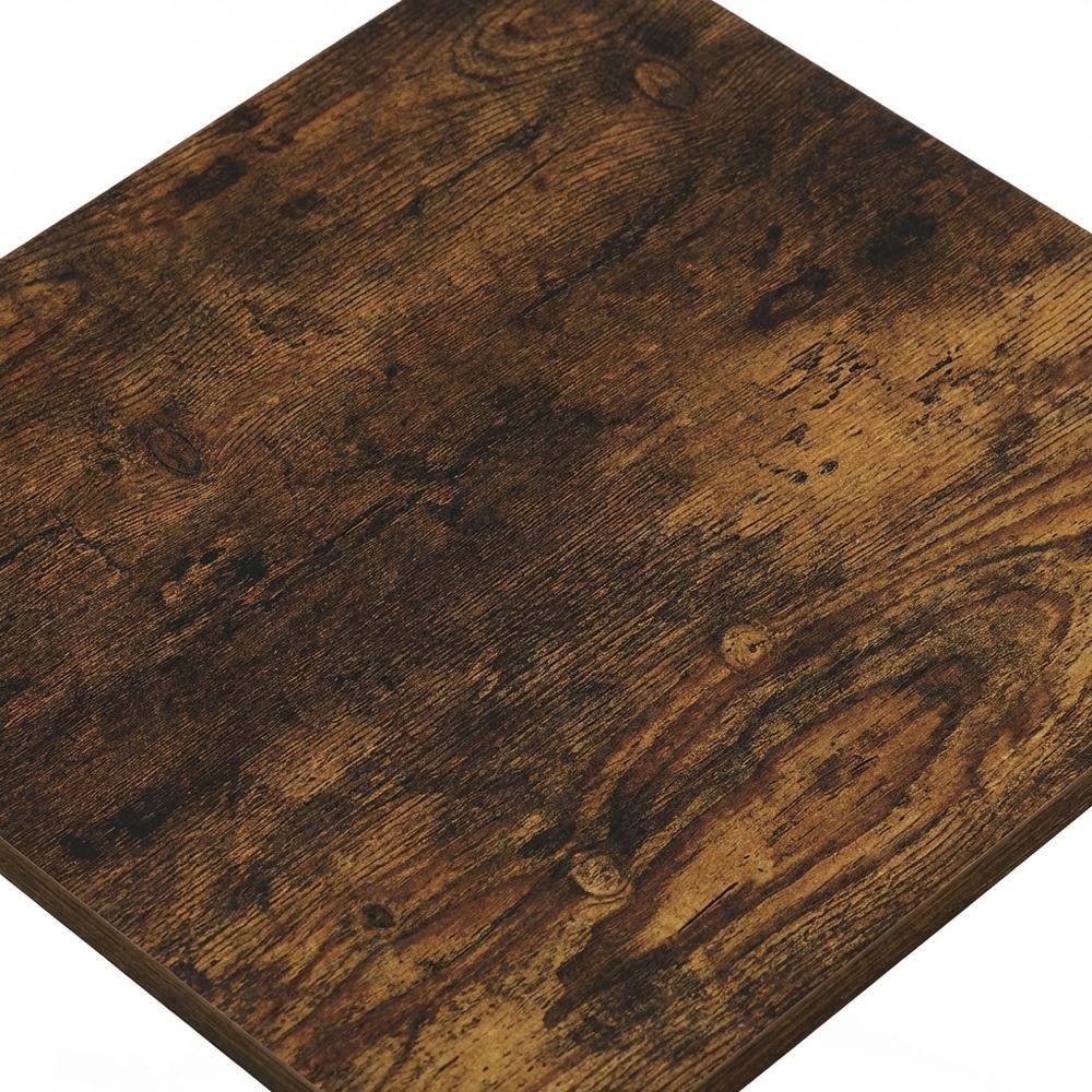 Amber Pine and Black Finish End Table with Modern Design. Picture 5