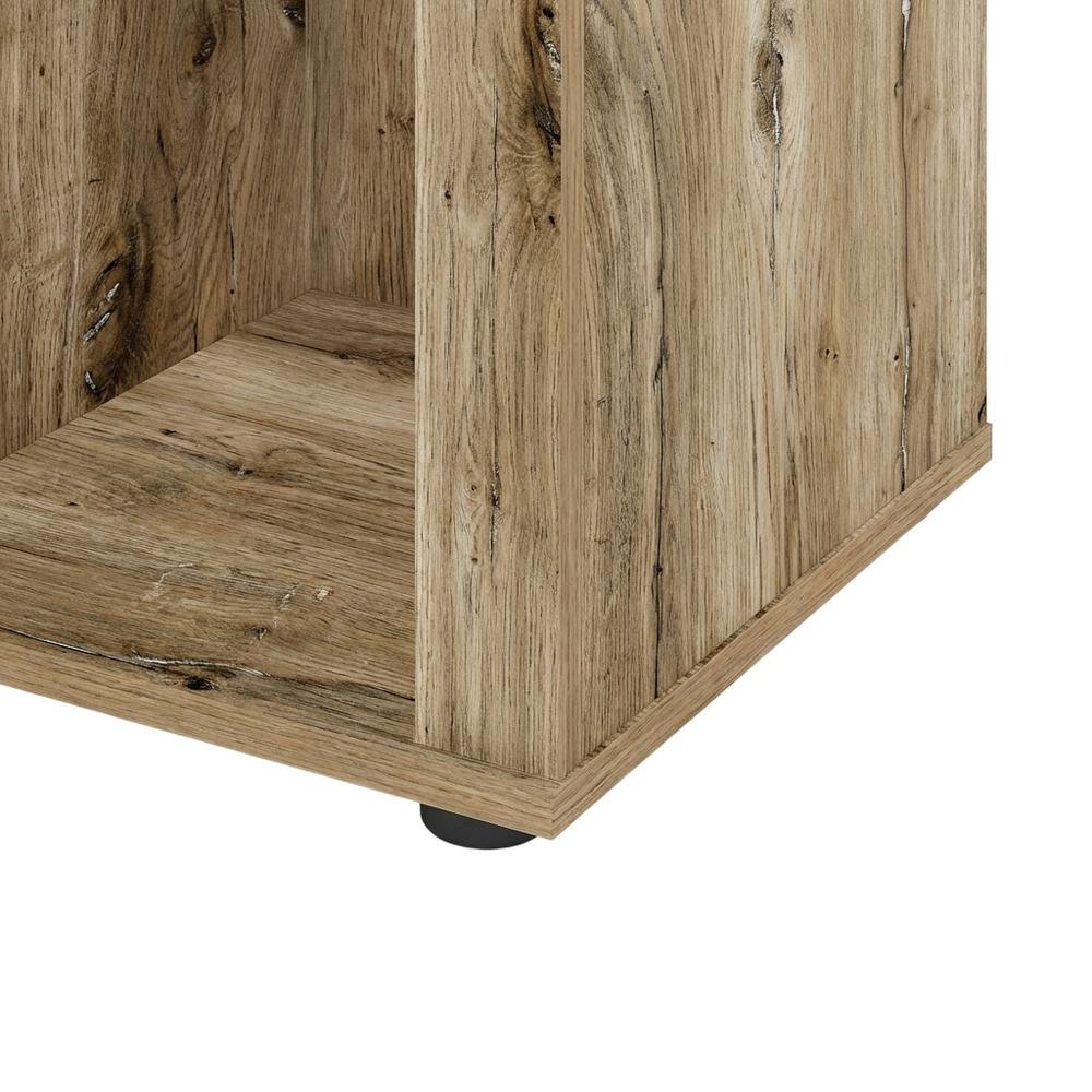 Wood Entertainment Center with Fireplace in Brown finish for Living Room. Picture 6