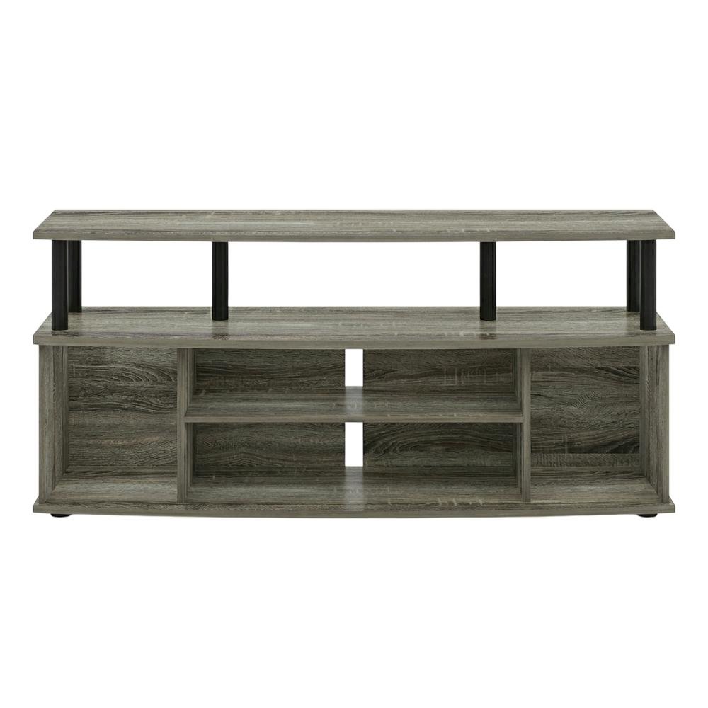 Stylish French Oak and Black Large Entertainment Center for up to 55-inch TV. Picture 4