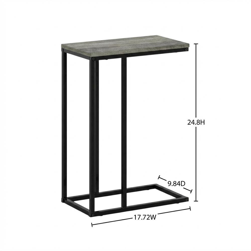 French Oak Grey, Side Table, Quality Build, Durable Wood Frame. Picture 7