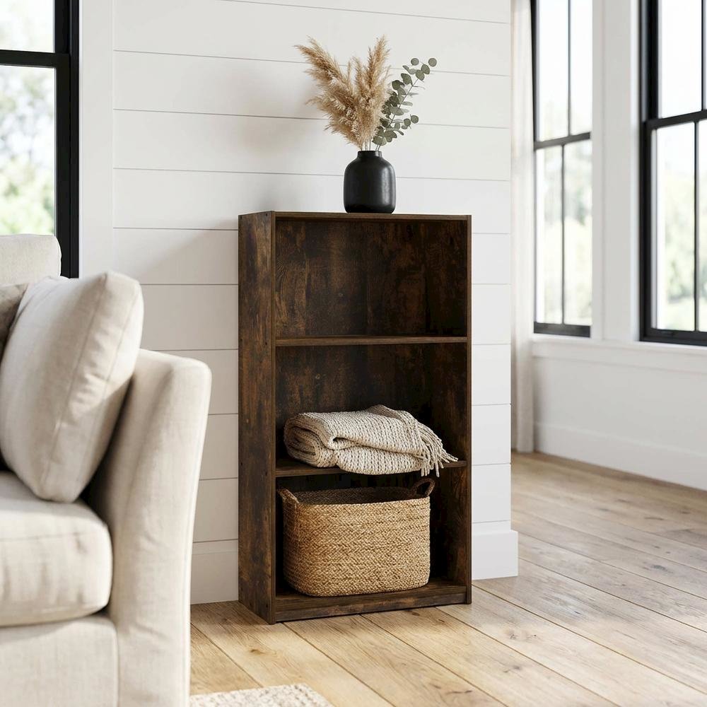 Wooden bookcase with minimalist design and sturdy construction. Picture 2