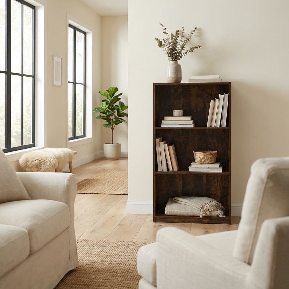 Wooden bookcase with minimalist design and sturdy construction. Picture 3