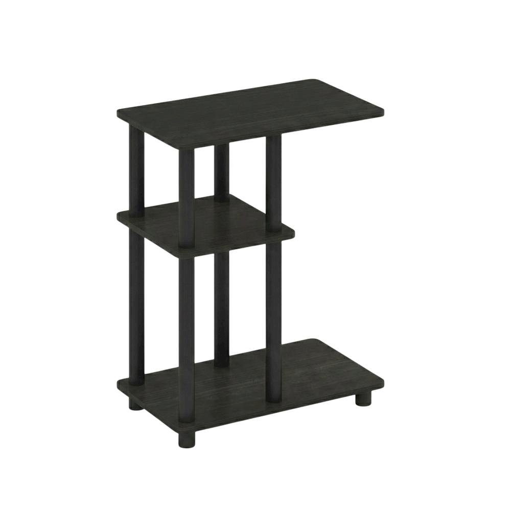 Espresso, C-Shape Side Table, Quality Build, Durable Wood Frame. Picture 1