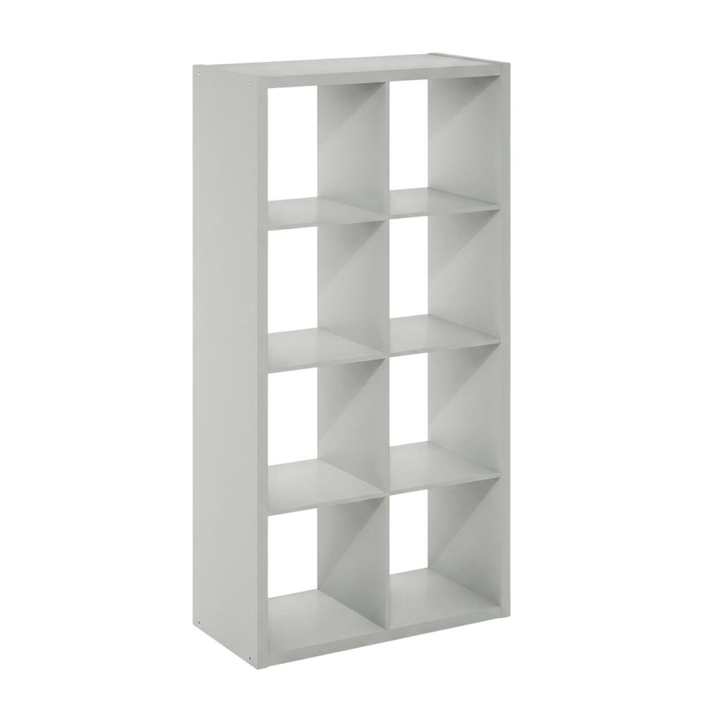Gray 8-Cube Open Storage Organizer, Modular Shelving Unit. Picture 4
