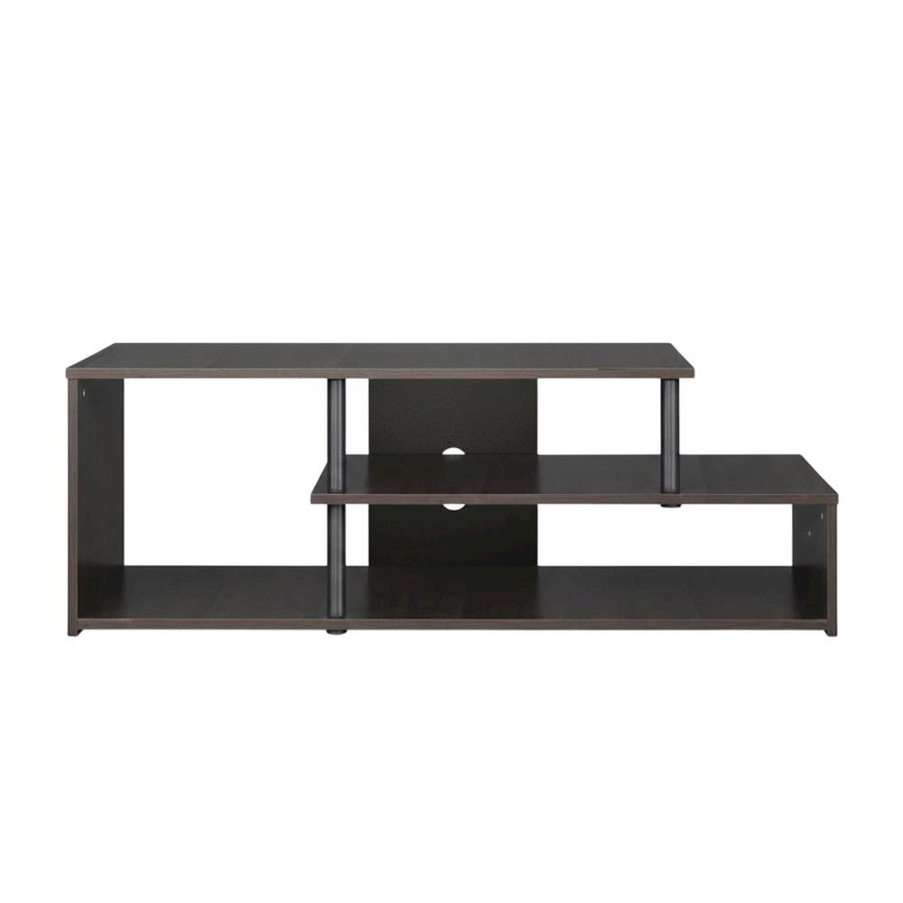 Espresso Low Rise TV Stand with Composite Wood Construction and Modern Design. Picture 4