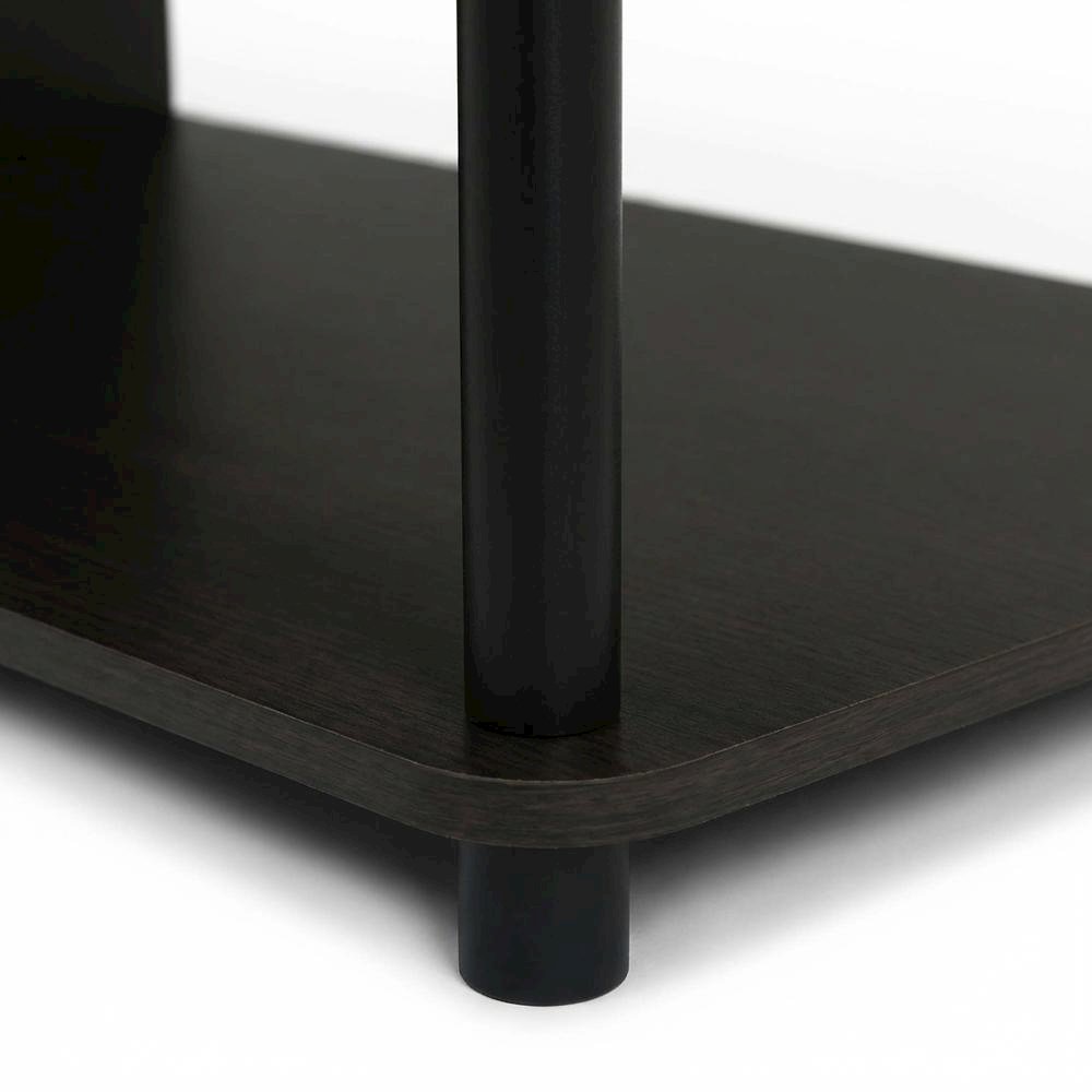 Walnut TV Stand, 50-Inch Screens, Storage Bins, Modern Design. Picture 6