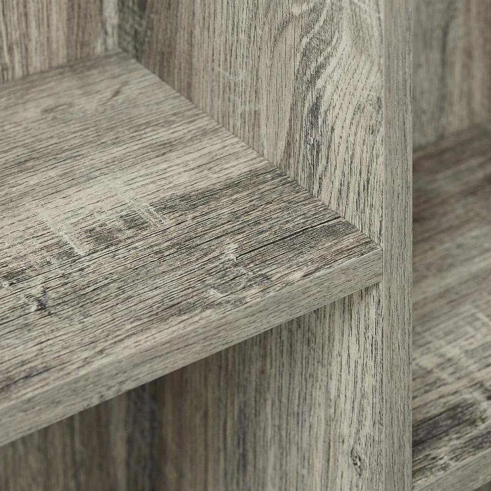Reversible 7-Cube Storage Shelf In French Oak Finish With Open Design. Picture 5