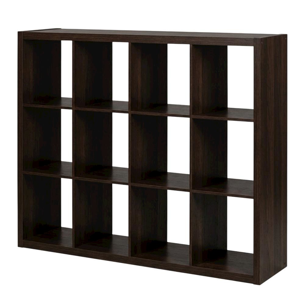 Brown 8-Cube Open Storage Organizer, Modular Shelving Unit. Picture 1