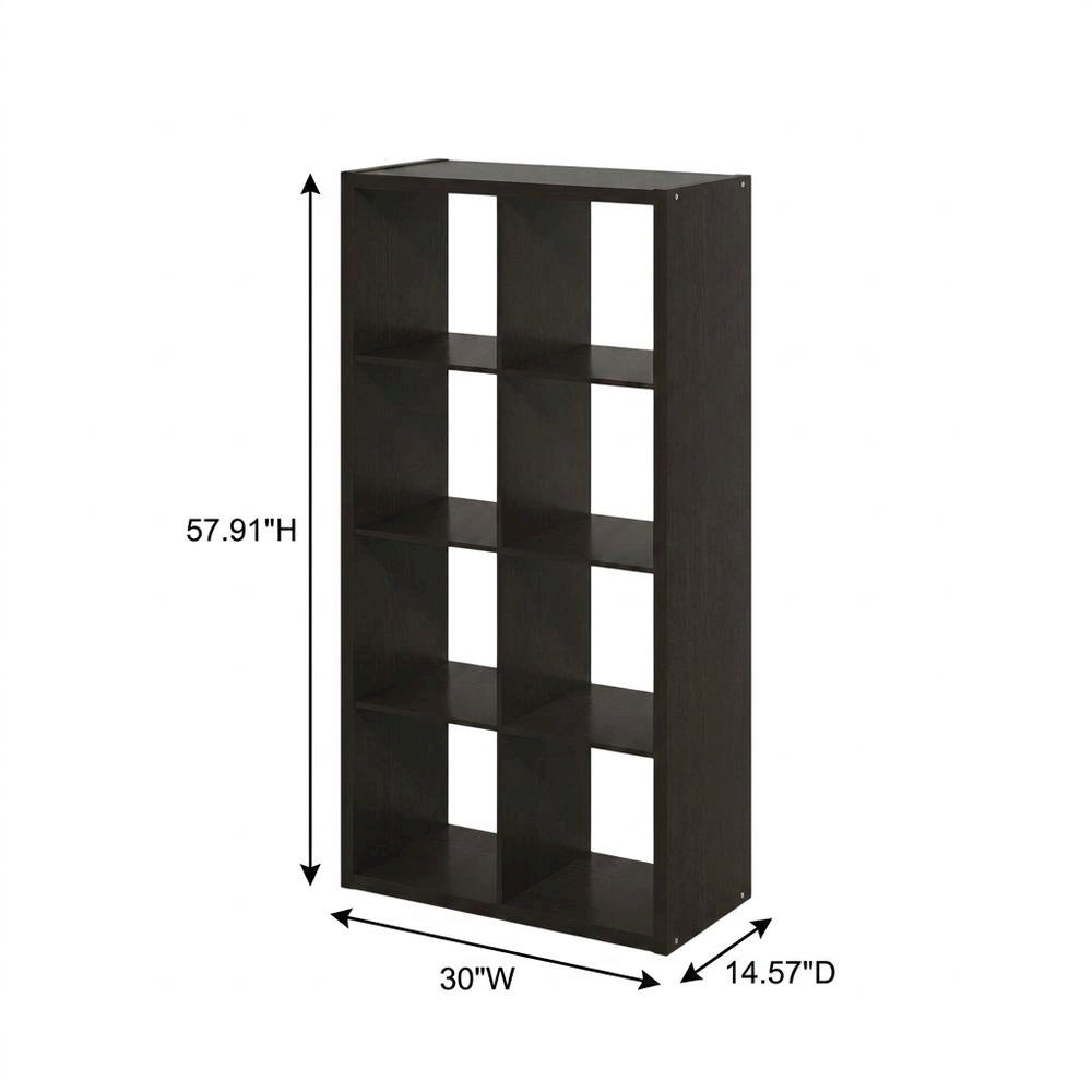 Brown 8-Cube Open Storage Organizer, Modular Shelving Unit. Picture 7