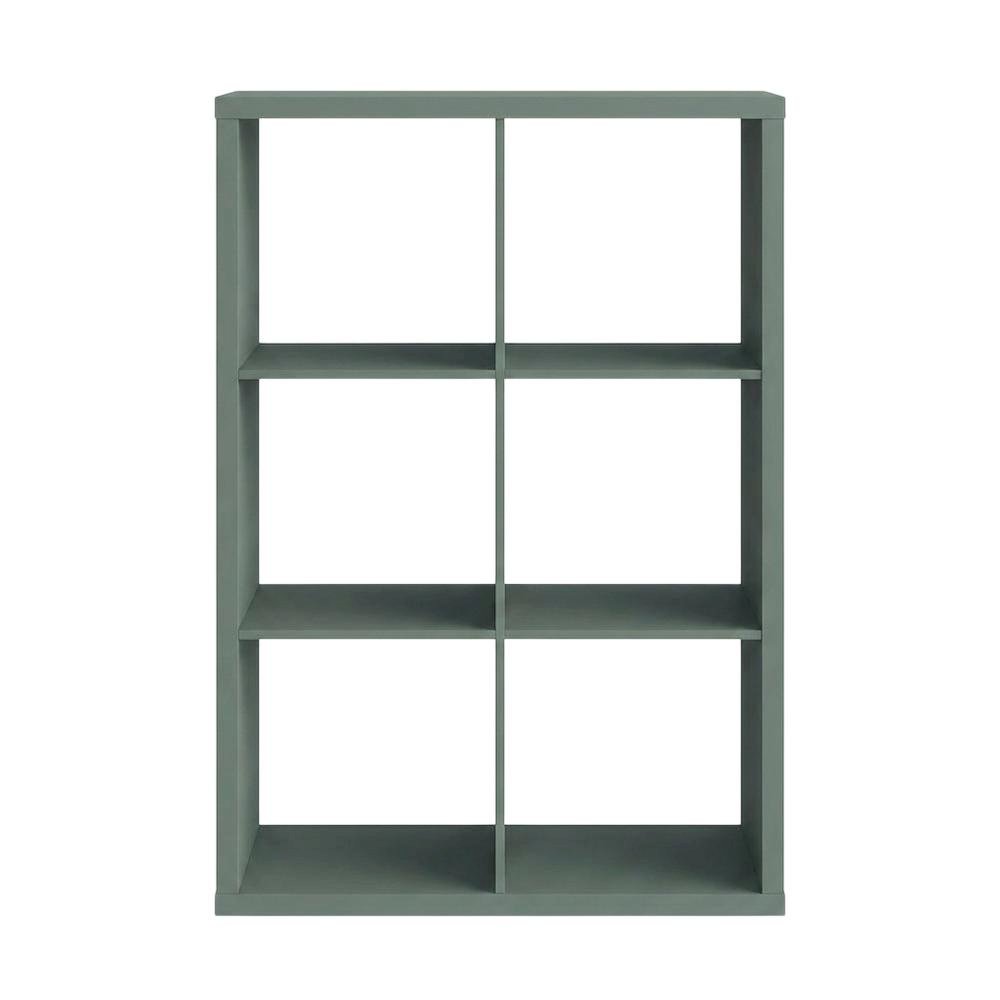 Green 6-Cube Open Shelf Closet Organizer Extra Thick Engineered Wood. Picture 4